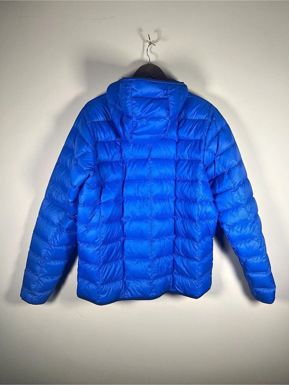 REI Co-Op 650 Hooded 2.0 Mens Large Blue Packable Puffer Jacket Hiking Outdoor - Picture 2 of 9